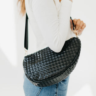 Romee Woven Saddle Bag Wholesale-Crossbody Bag-Pretty Simple