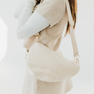 Romee Woven Saddle Bag Wholesale-Crossbody Bag-Pretty Simple