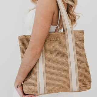 Ruby Raffia Tote Bag-Pretty Simple