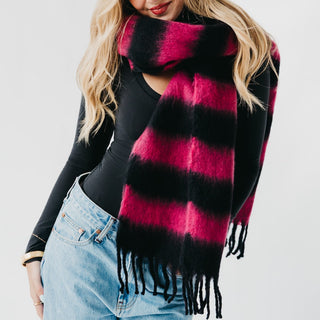 Stevie Striped Tassel Scarf-Scarf-Pretty Simple