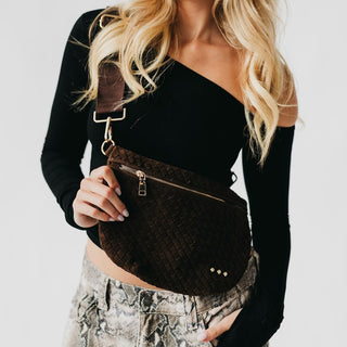 Suede Westlyn Woven Bum Bag-Bum Bag-Pretty Simple