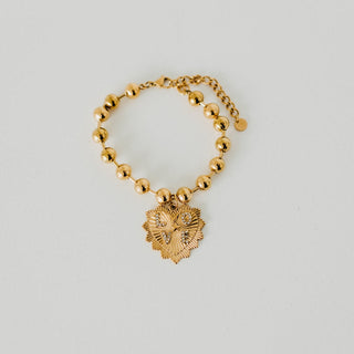 Bracelet-Sunburst Heart Love Beaded Bracelet - WATERPROOF-Pretty Simple