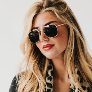 Sunglasses-Sunny Square Aviator Sunglasses-Pretty Simple