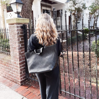 Tote Bag-Woven Tiffany Organized Tote Bag-Pretty Simple