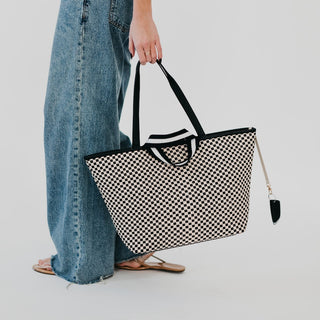 Tote Bag-Woven Tiffany Organized Tote Bag-Pretty Simple