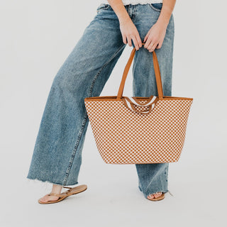 Tote Bag-Woven Tiffany Organized Tote Bag-Pretty Simple