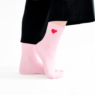 My Heart Valentines Mid-Calf Socks-Socks-Pretty Simple