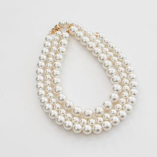 Chunky Three Piece Pearl Necklace - WATERPROOF-Necklace-Pretty Simple
