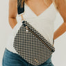 Woven Checkered Light Gray Navy
