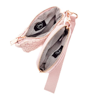 Wonderlust Woven Dual Pouch Wristlet Wholesale-Pouch-Pretty Simple