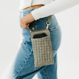 Woven Double Duty Phone Bag Wholesale-Crossbody Bag-Pretty Simple