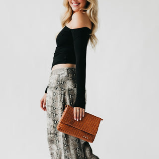 Wrenlee Woven Flap Crossbody-Crossbody Bag-Pretty Simple