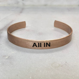 Choose your Word - Brushed Copper Cuff-Bracelet