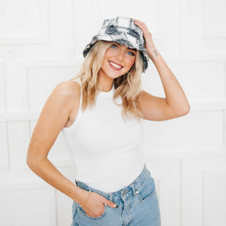 New Black Plaid Bucket Hat- Wholesale - Pretty Simple