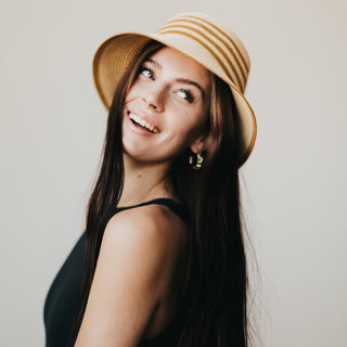 Adeline Straw Bucket Hat-Pretty Simple Wholesale