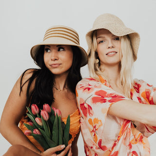 Adeline Straw Bucket Hat-Pretty Simple Wholesale