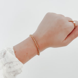 All Dressed In Gold Beaded Bracelet-Pretty Simple